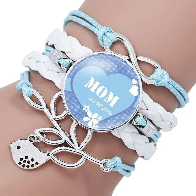 Fashion Letter MOM Time Gem Glass Bracelet  Eternal Love for A MOTHER  Mother's Day Gift  Wholesale Dropshipping