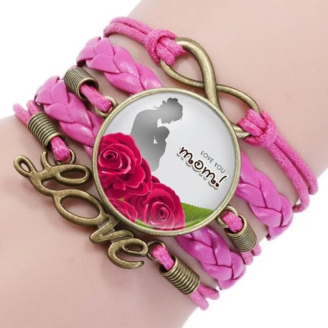 Fashion Letter MOM Time Gem Glass Bracelet  Eternal Love for A MOTHER  Mother's Day Gift  Wholesale Dropshipping