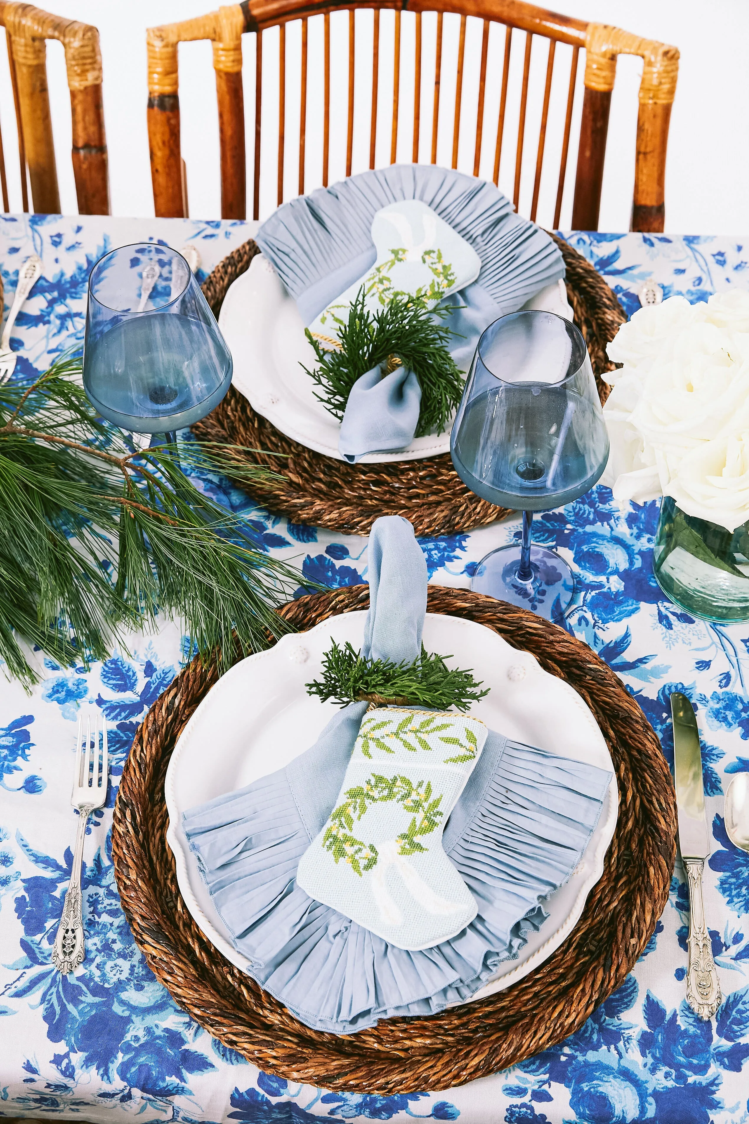 Faux Fir Napkin Rings