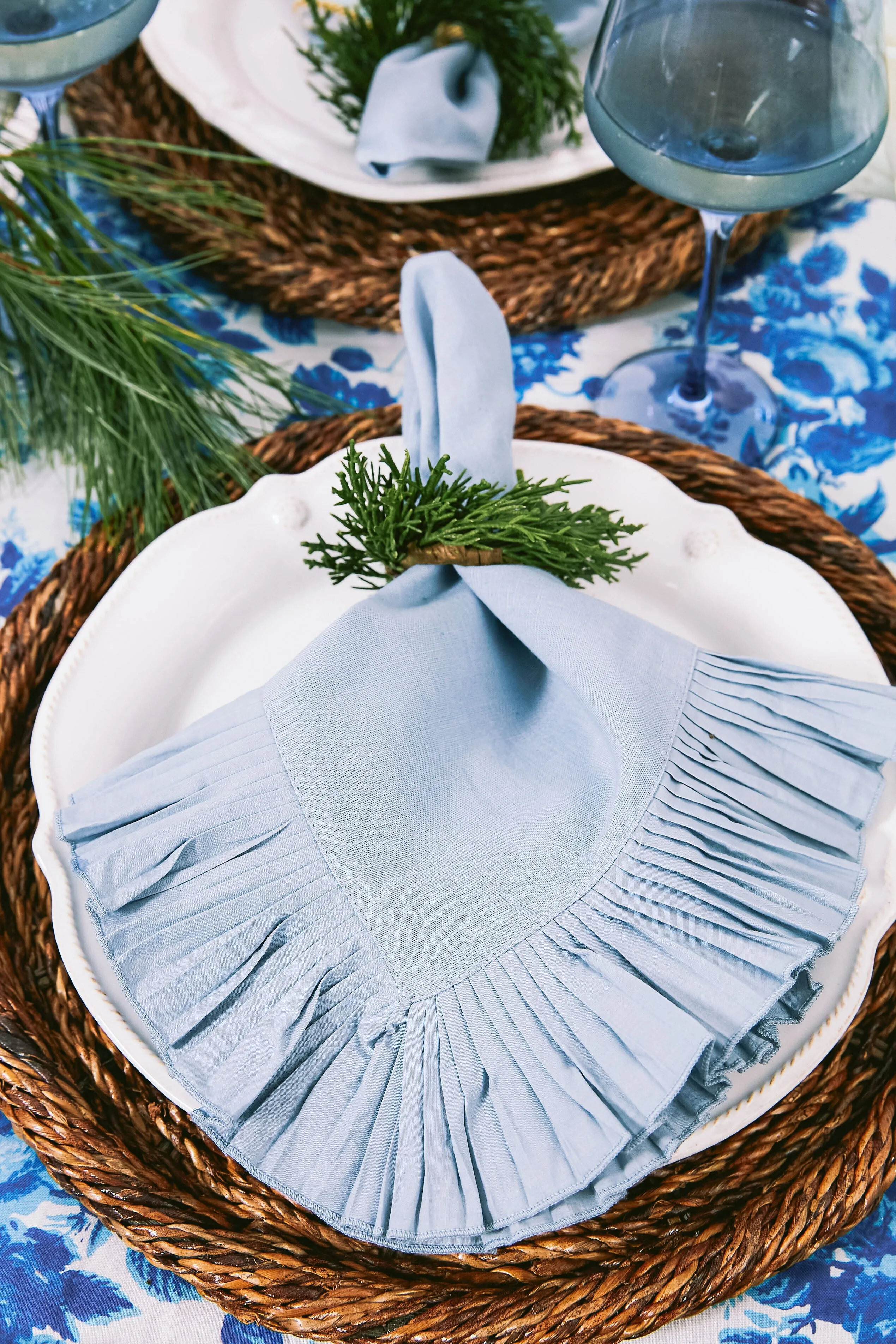 Faux Fir Napkin Rings