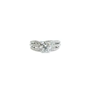 Fink's Exclusive Round Diamond Engagement Ring and Round Diamond Accents