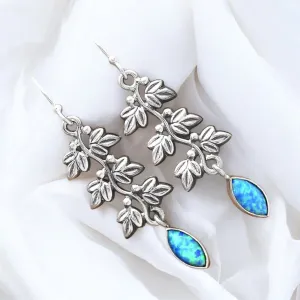Fire Opal Solid 925 Sterling Silver Earrings