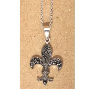 Fleur De Lis Necklace Sterling Silver