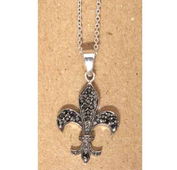 Fleur De Lis Necklace Sterling Silver
