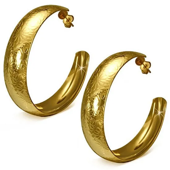 Floral Face Hoops