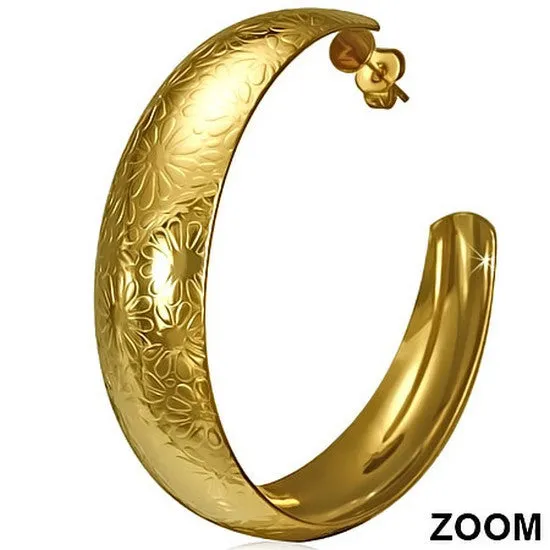 Floral Face Hoops