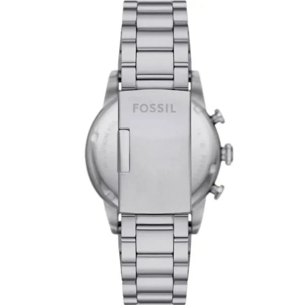 Fossil Sport Tourer Silver Stainless Steel Green Dial Chronograph Quartz Watch for Gents - FS6048