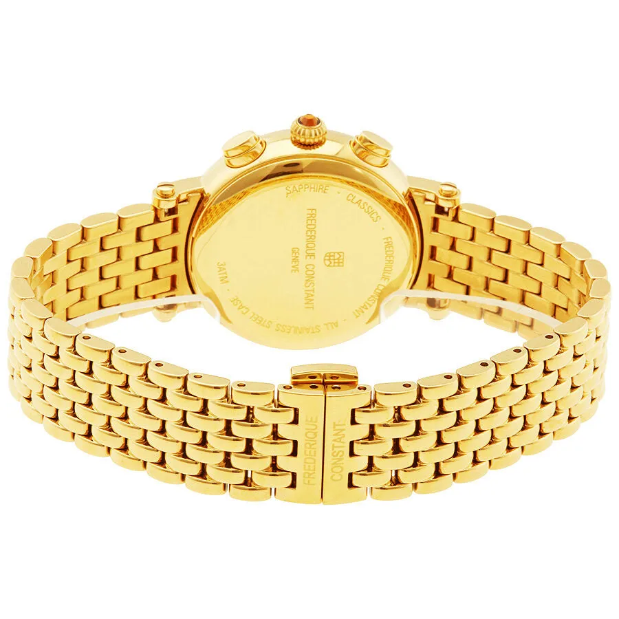 Frederique Constant Classics Chronograph Silver Enamel Dial Gold-tone Ladies Watch 291A2R5B FC-291A2R5B