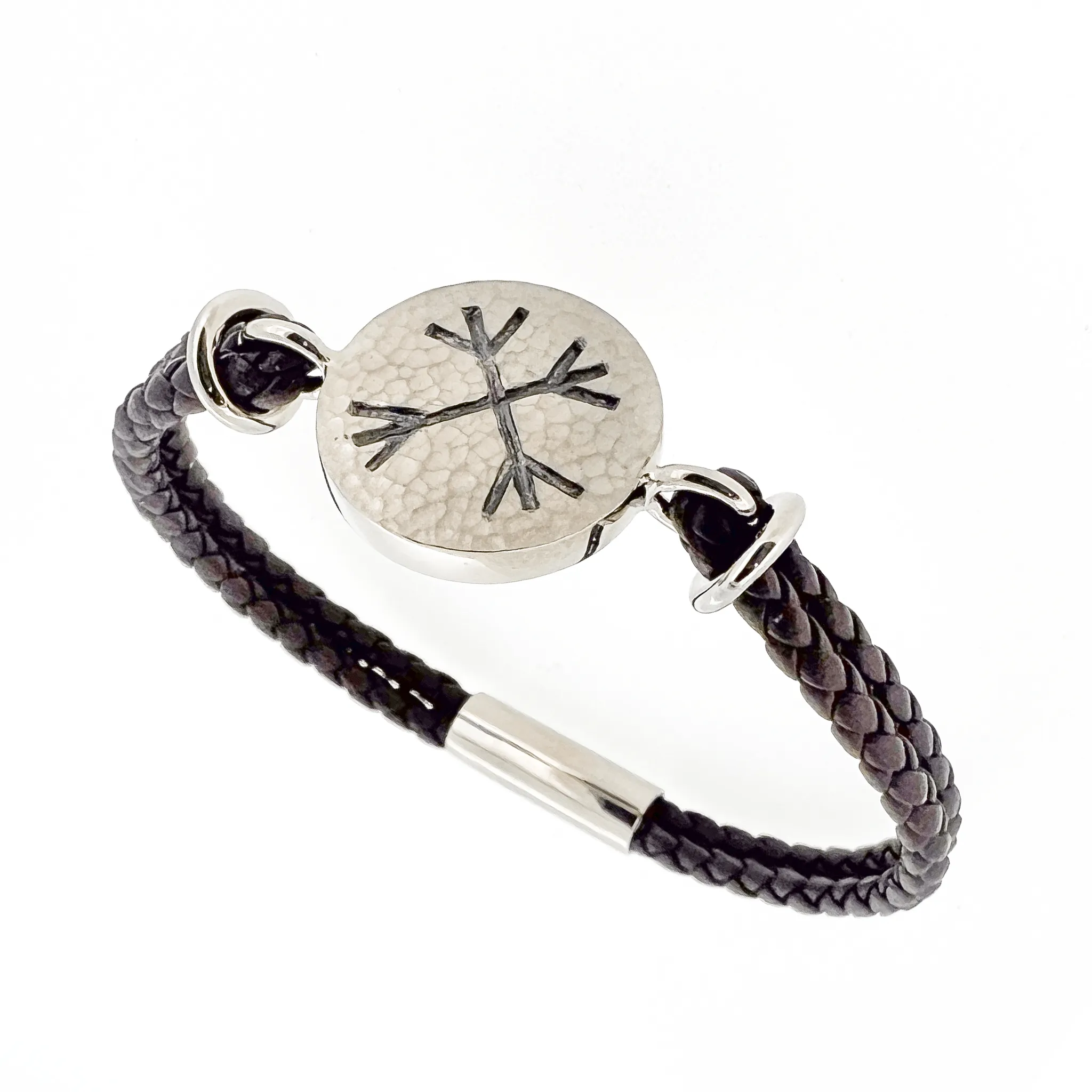 Ægishjálmur - Brown Leather Bracelet