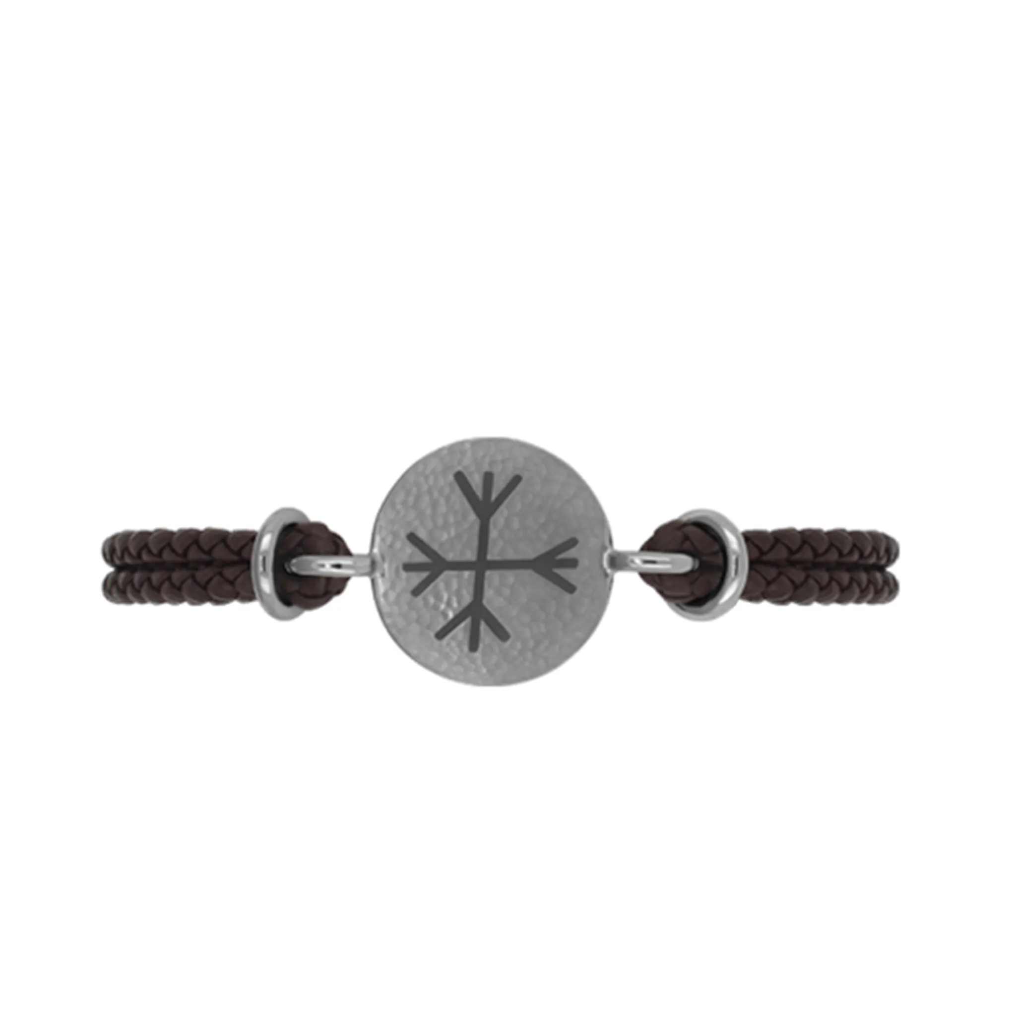 Ægishjálmur - Brown Leather Bracelet