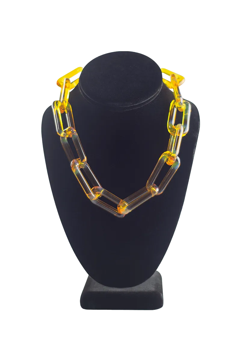 Glass Choker Chain Necklaces