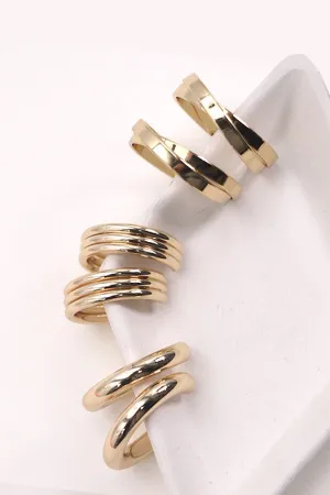 Gold Multi Classic Hoop Set