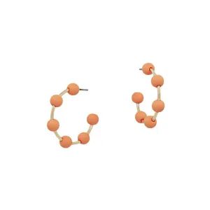 Gold   Orange 1" Earring