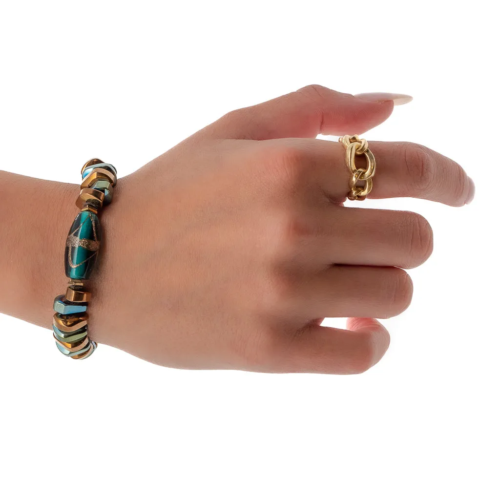 Green Balance Chunky Bracelet