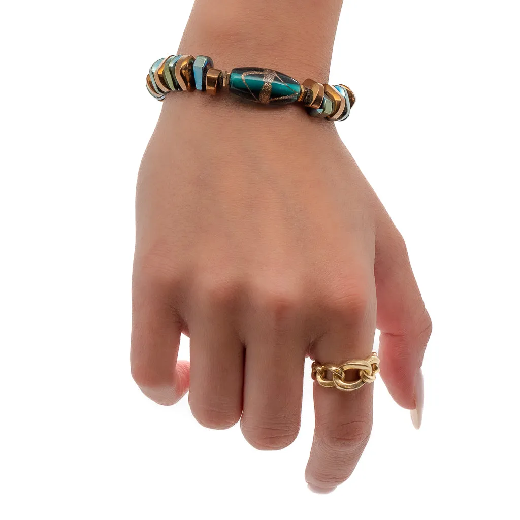 Green Balance Chunky Bracelet