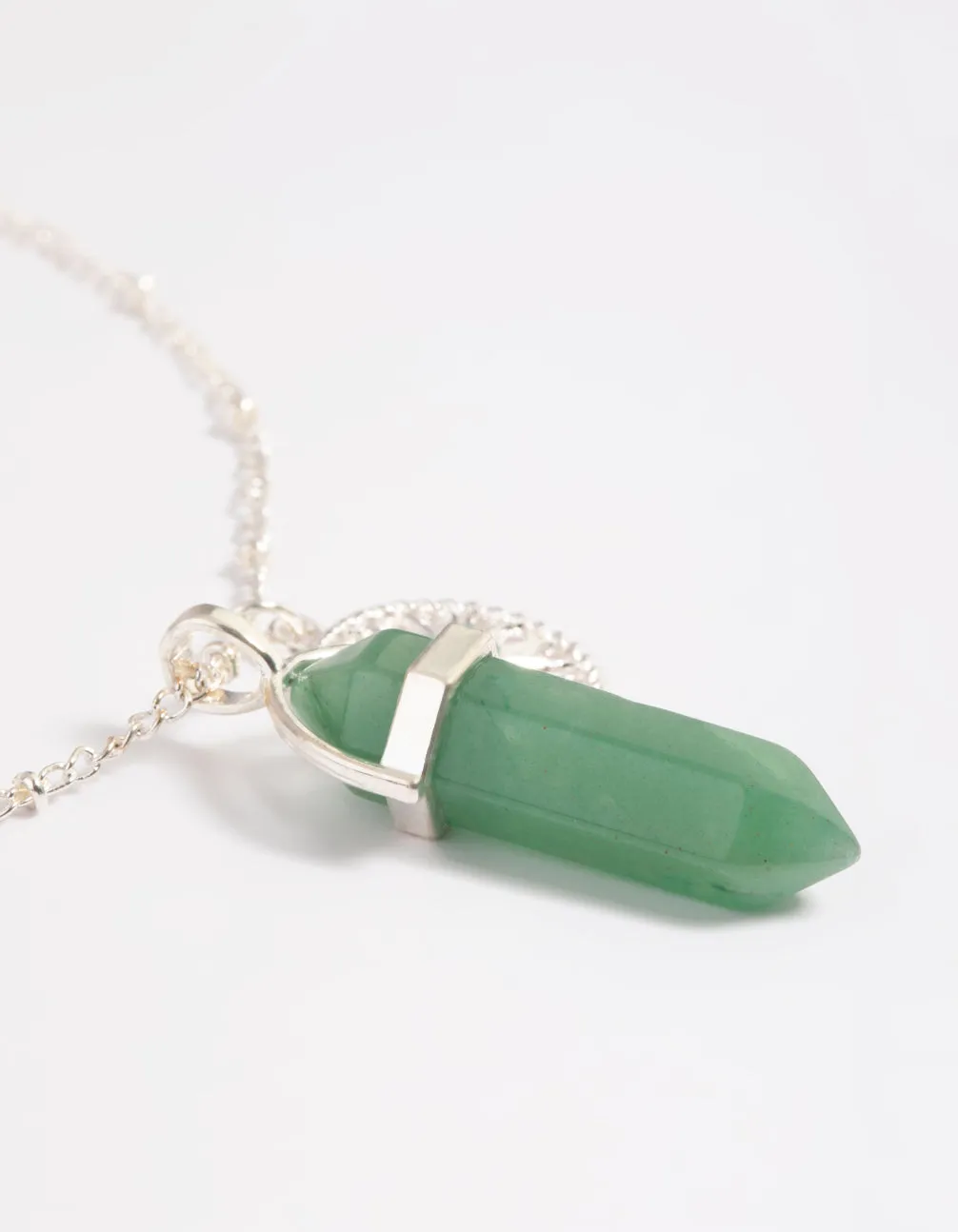 Green Fluorite Shard Disc Necklace