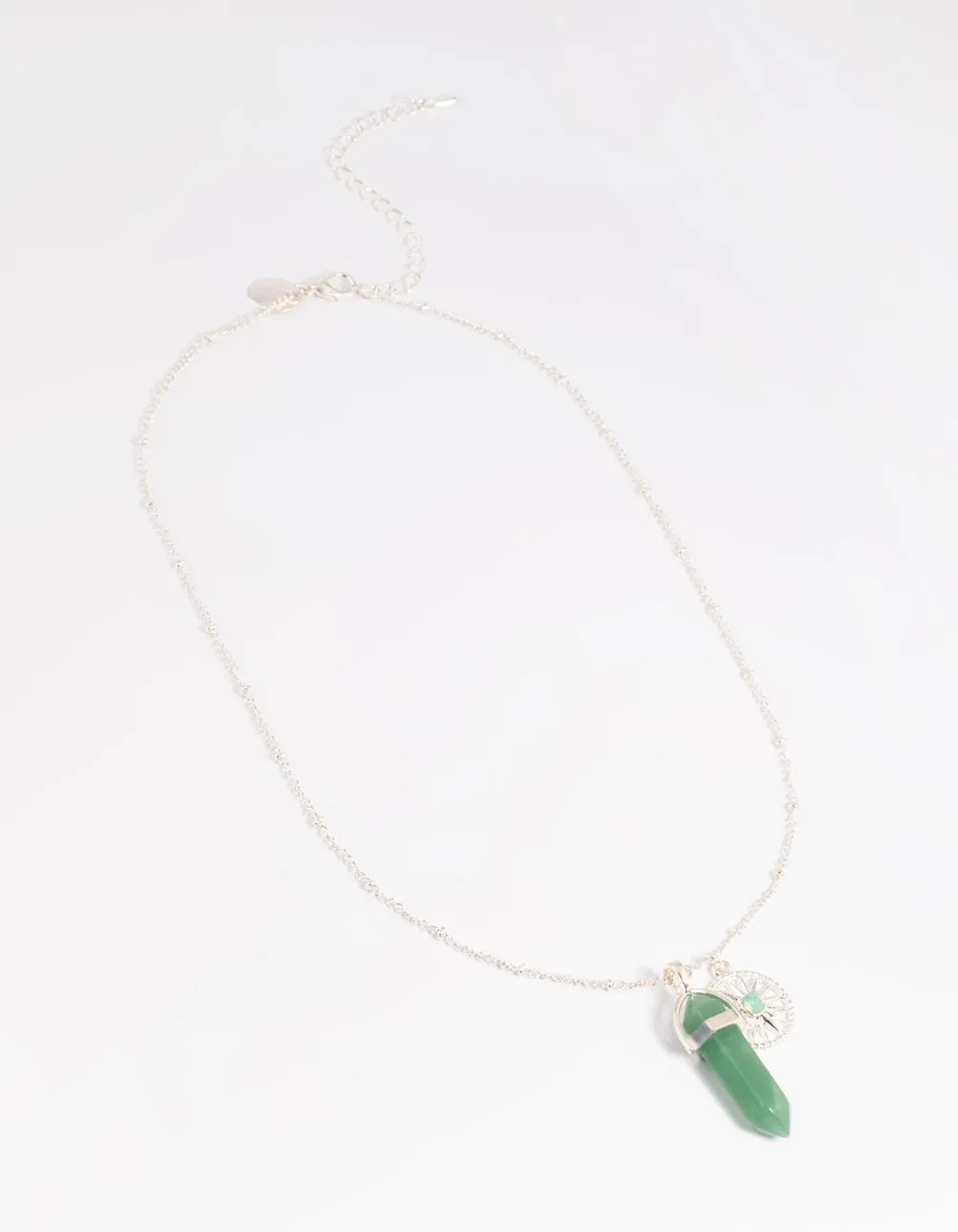 Green Fluorite Shard Disc Necklace