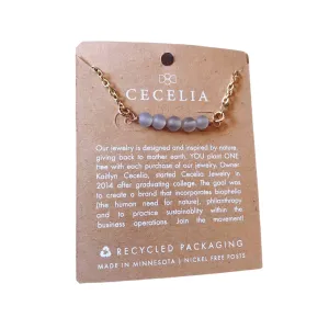 Grey Agate Gemstone Necklace