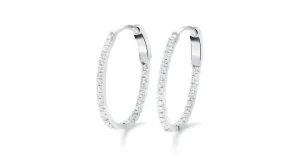 Gypsy 25mm - Round Shape Earrings- Real Natural Diamonds