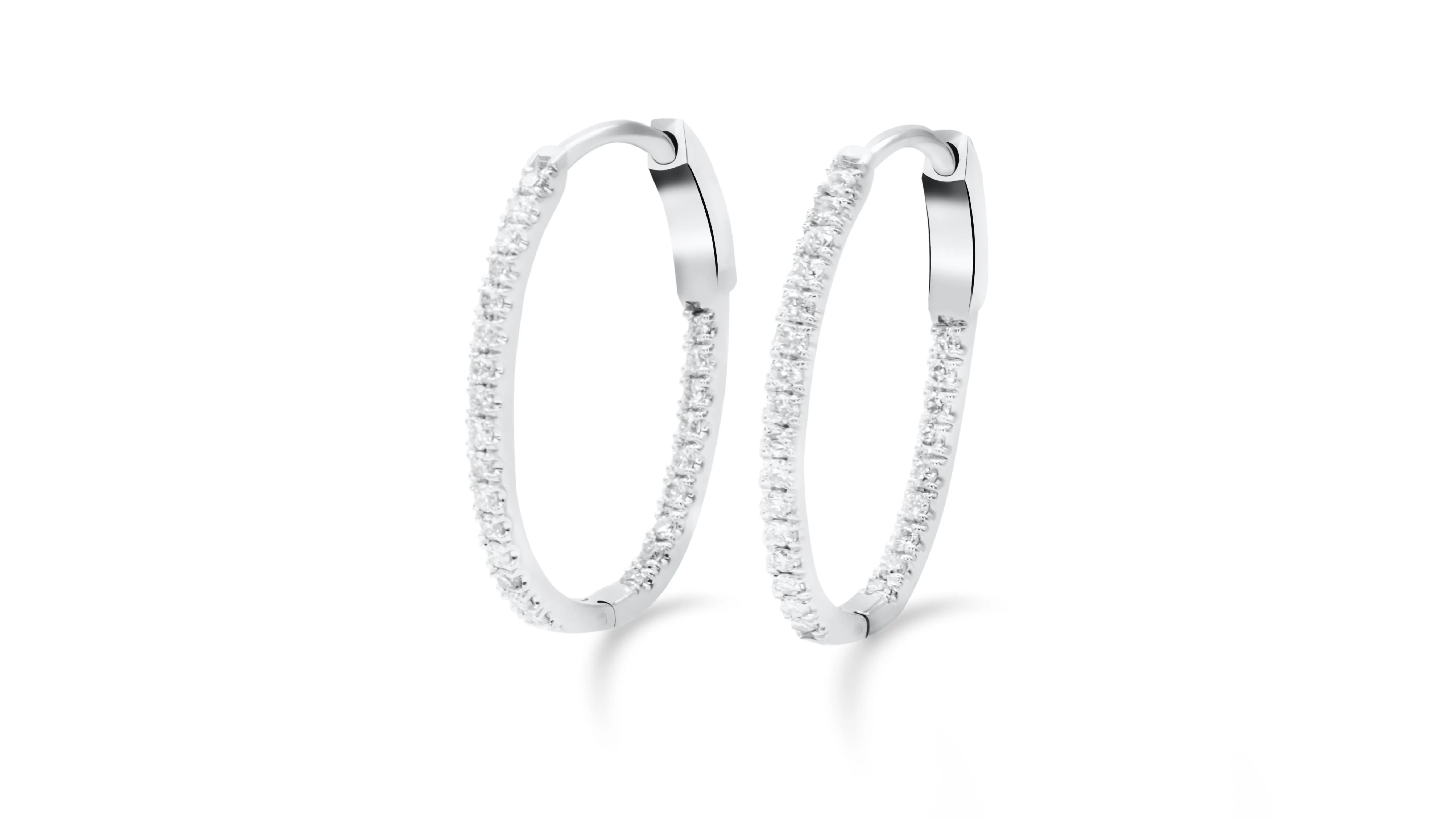 Gypsy 25mm - Round Shape Earrings- Real Natural Diamonds