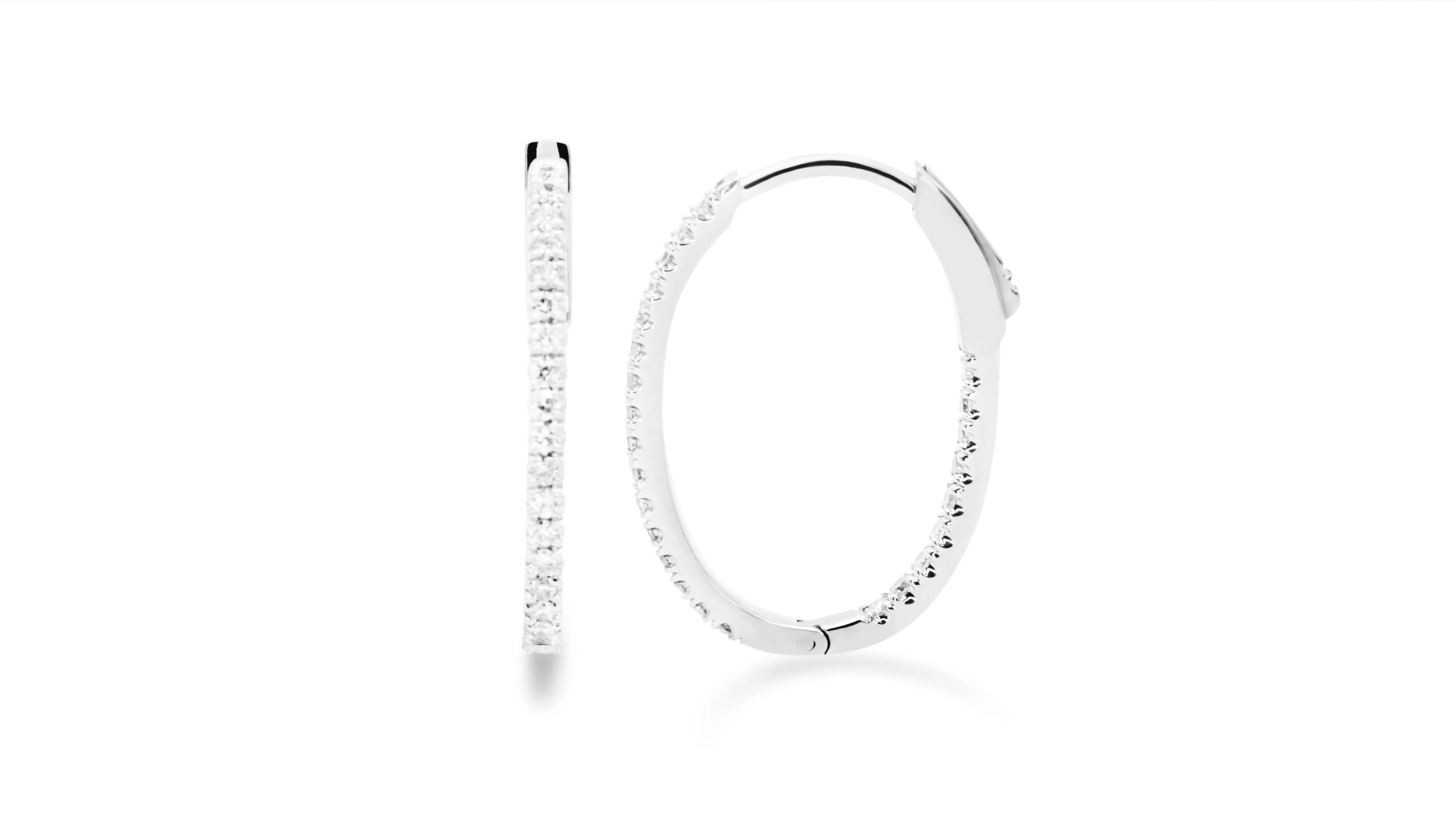 Gypsy 25mm - Round Shape Earrings- Real Natural Diamonds