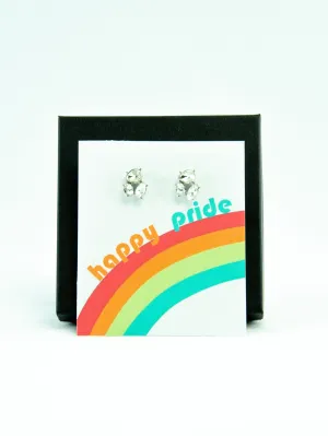Happy Pride Month LGBTQ  Rainbow Jewel Stud Earrings Gift