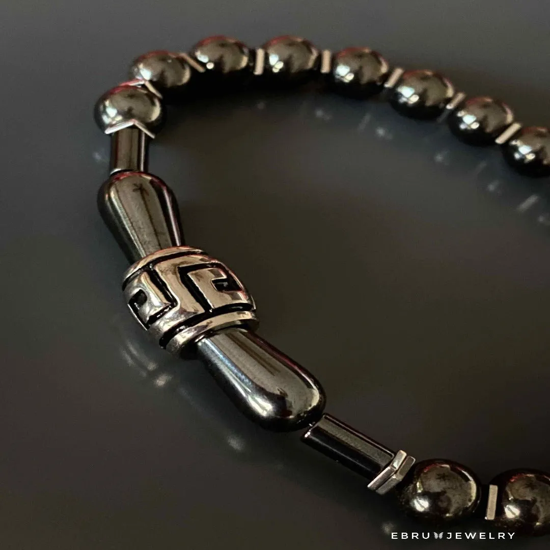 Healing Hematite Men Beaded Bracelet