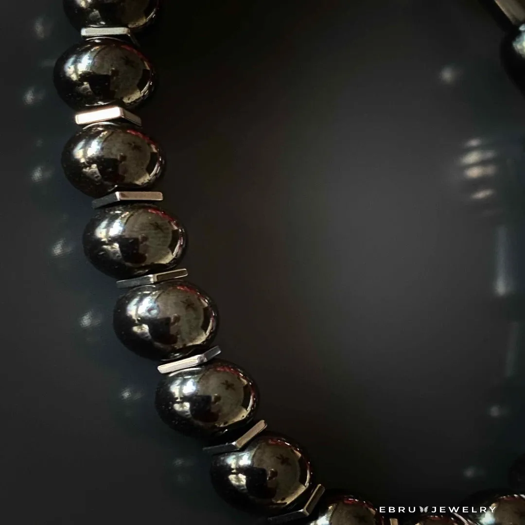 Healing Hematite Men Beaded Bracelet