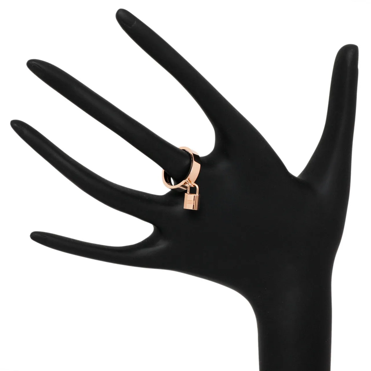 Hermes 18K Rose Gold Medium Clochette Ring