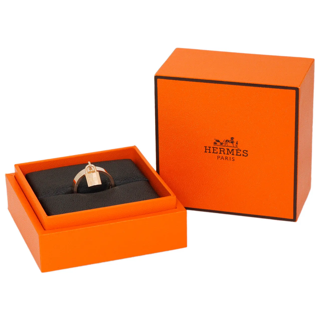 Hermes 18K Rose Gold Medium Clochette Ring