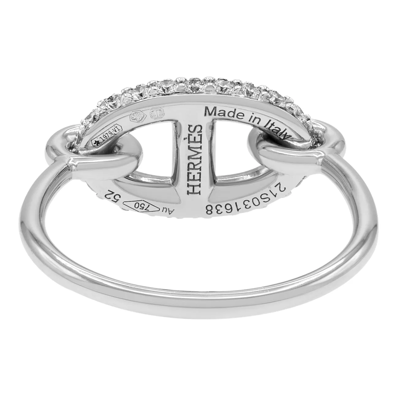Hermes 18K White Gold Diamond Farandole Ring