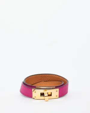 Hermès Fuchsia Swift Kelly Double Tour Bracelet - S