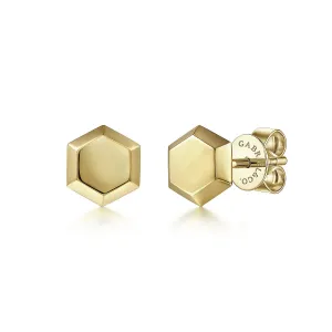 Hexagon Stud Earrings
