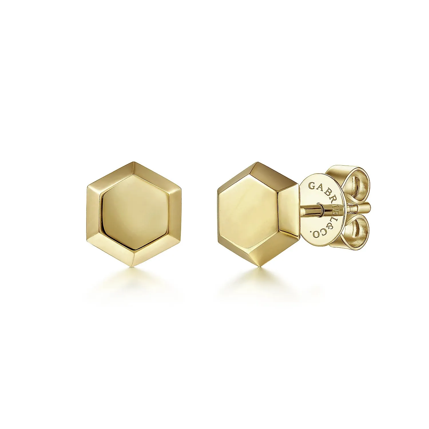 Hexagon Stud Earrings