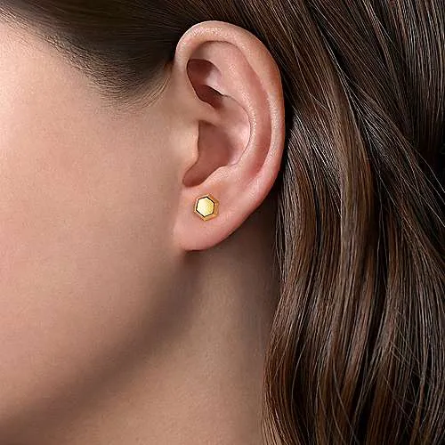 Hexagon Stud Earrings