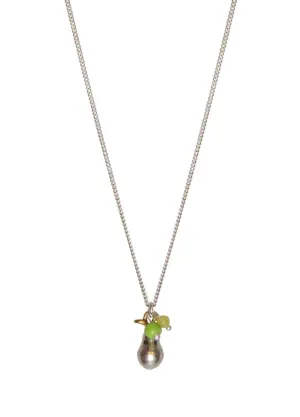 Hultquist Silver Plated Pear Drop Necklace
