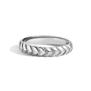 Ian Ring - Men's Herringbone Wedding Band