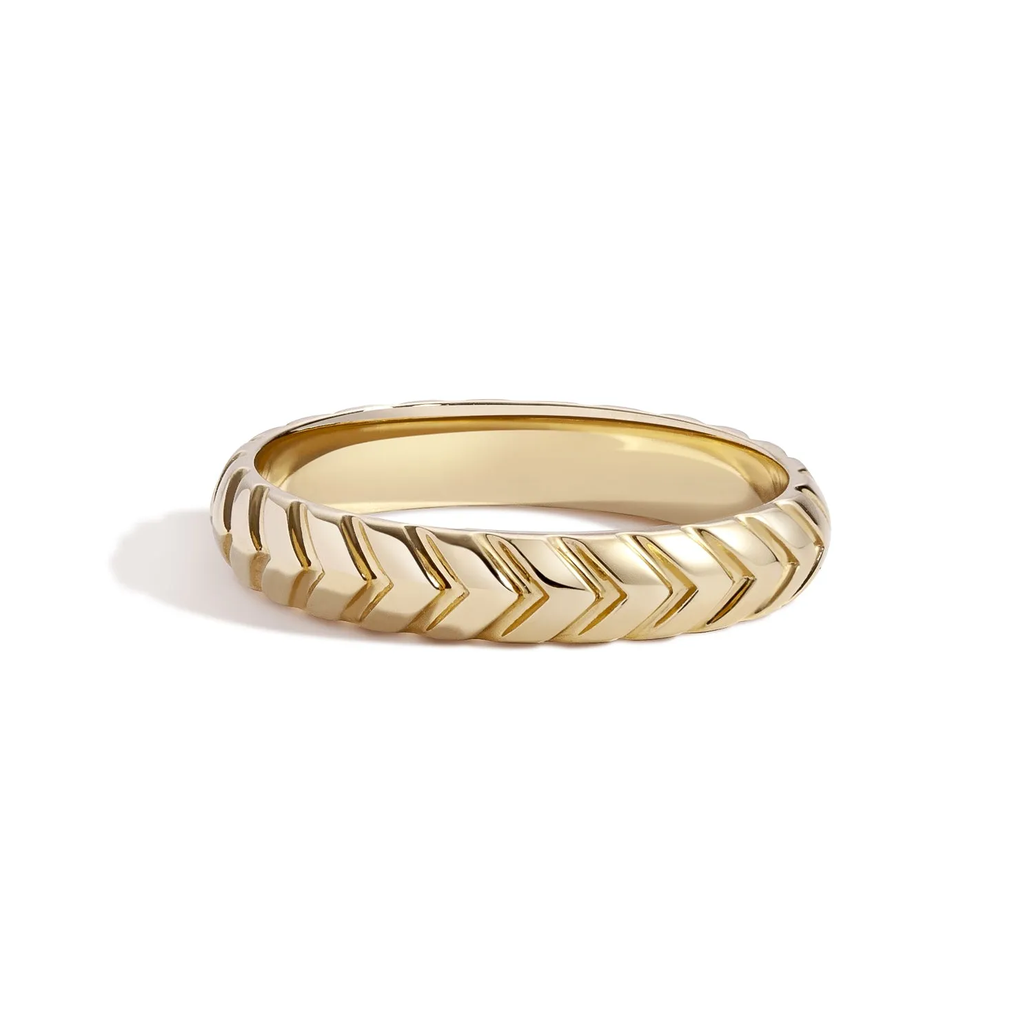 Ian Ring - Men's Herringbone Wedding Band