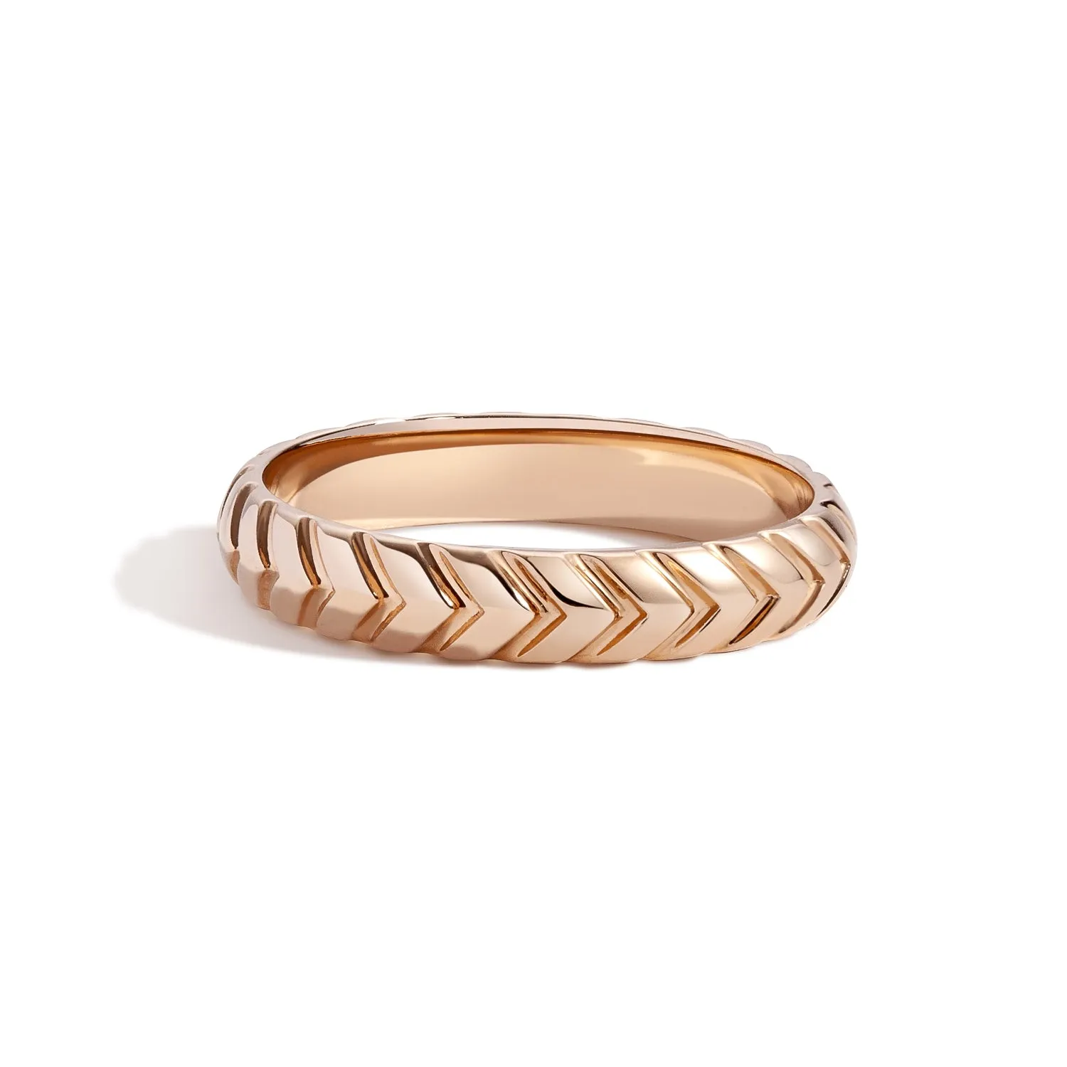 Ian Ring - Men's Herringbone Wedding Band
