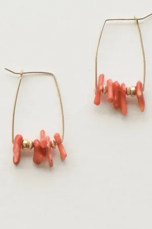 Ibiza Hoops Coral Gold