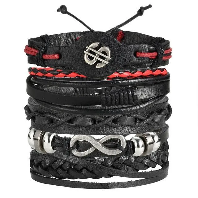 IF ME™ Vintage Multi-Layer Men's Leather Bracelet Sets