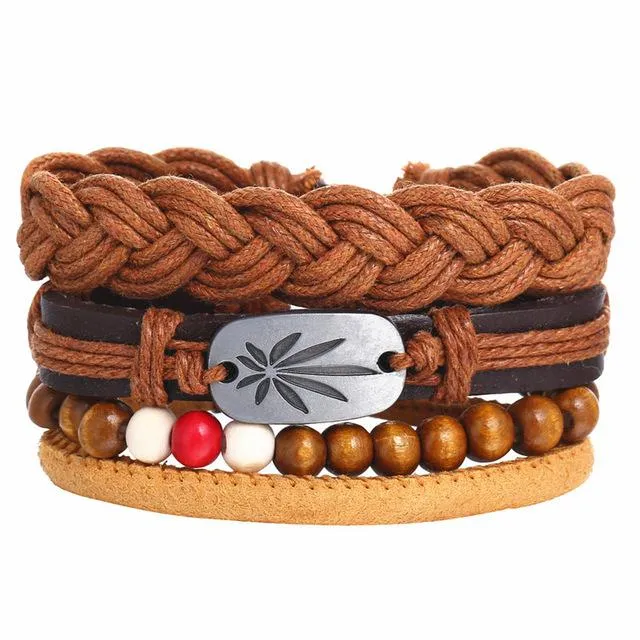 IF ME™ Vintage Multi-Layer Men's Leather Bracelet Sets