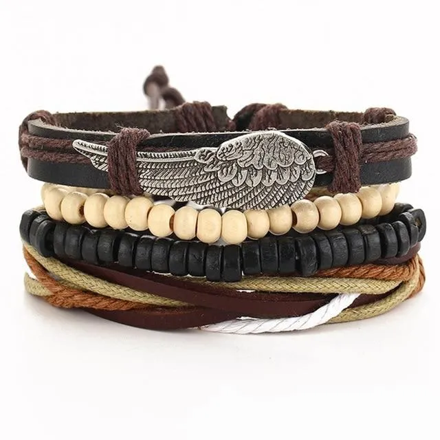 IF ME™ Vintage Multi-Layer Men's Leather Bracelet Sets