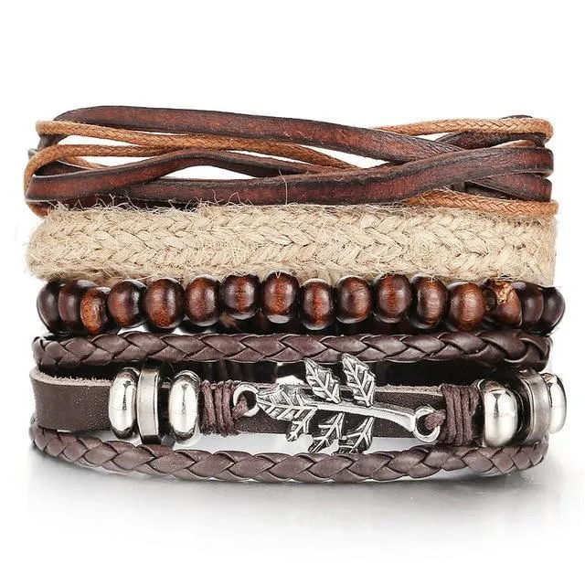 IF ME™ Vintage Multi-Layer Men's Leather Bracelet Sets