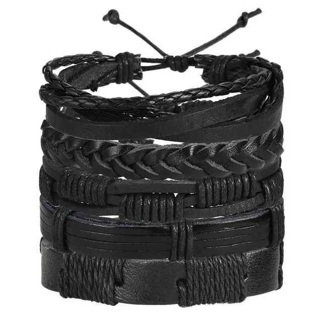 IF ME™ Vintage Multi-Layer Men's Leather Bracelet Sets