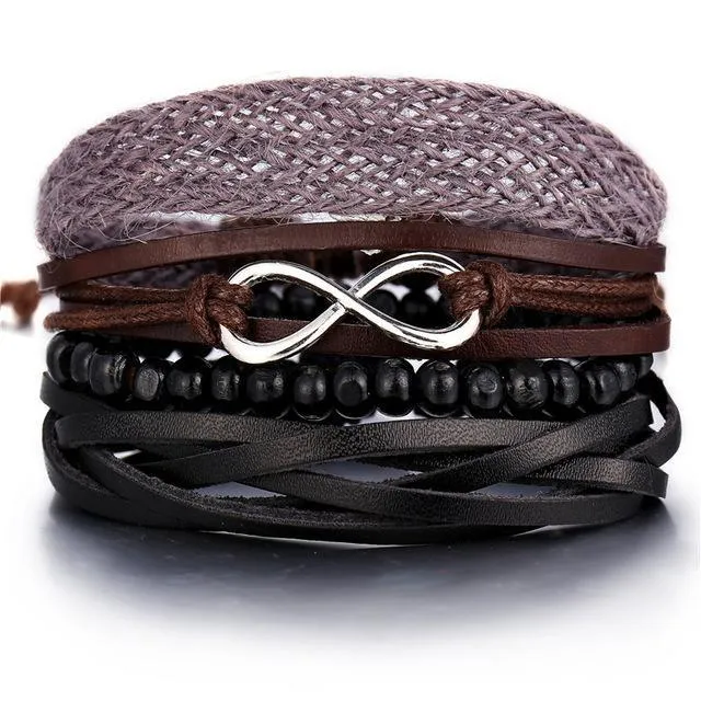 IF ME™ Vintage Multi-Layer Men's Leather Bracelet Sets