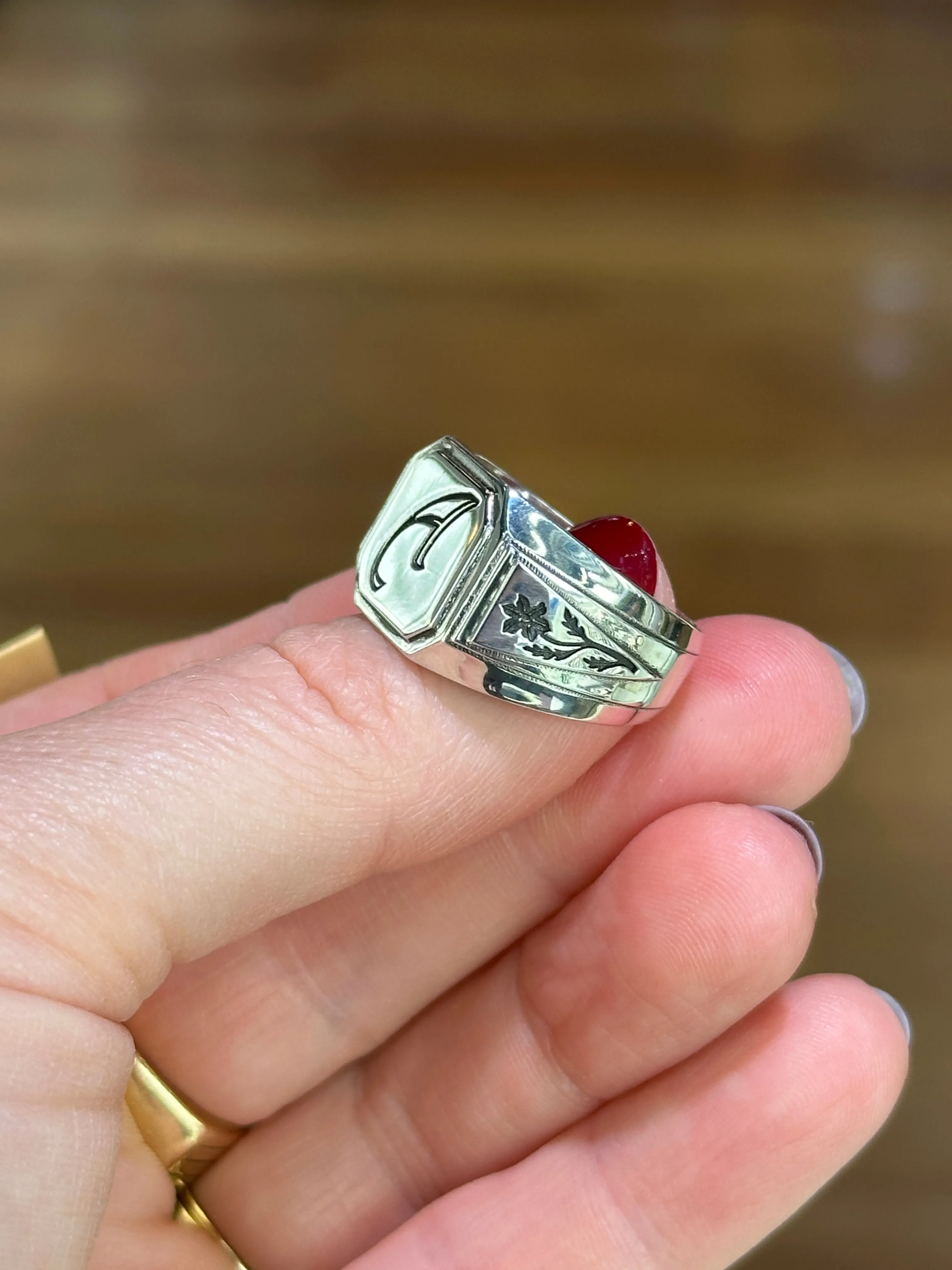 Initial Signet Ring