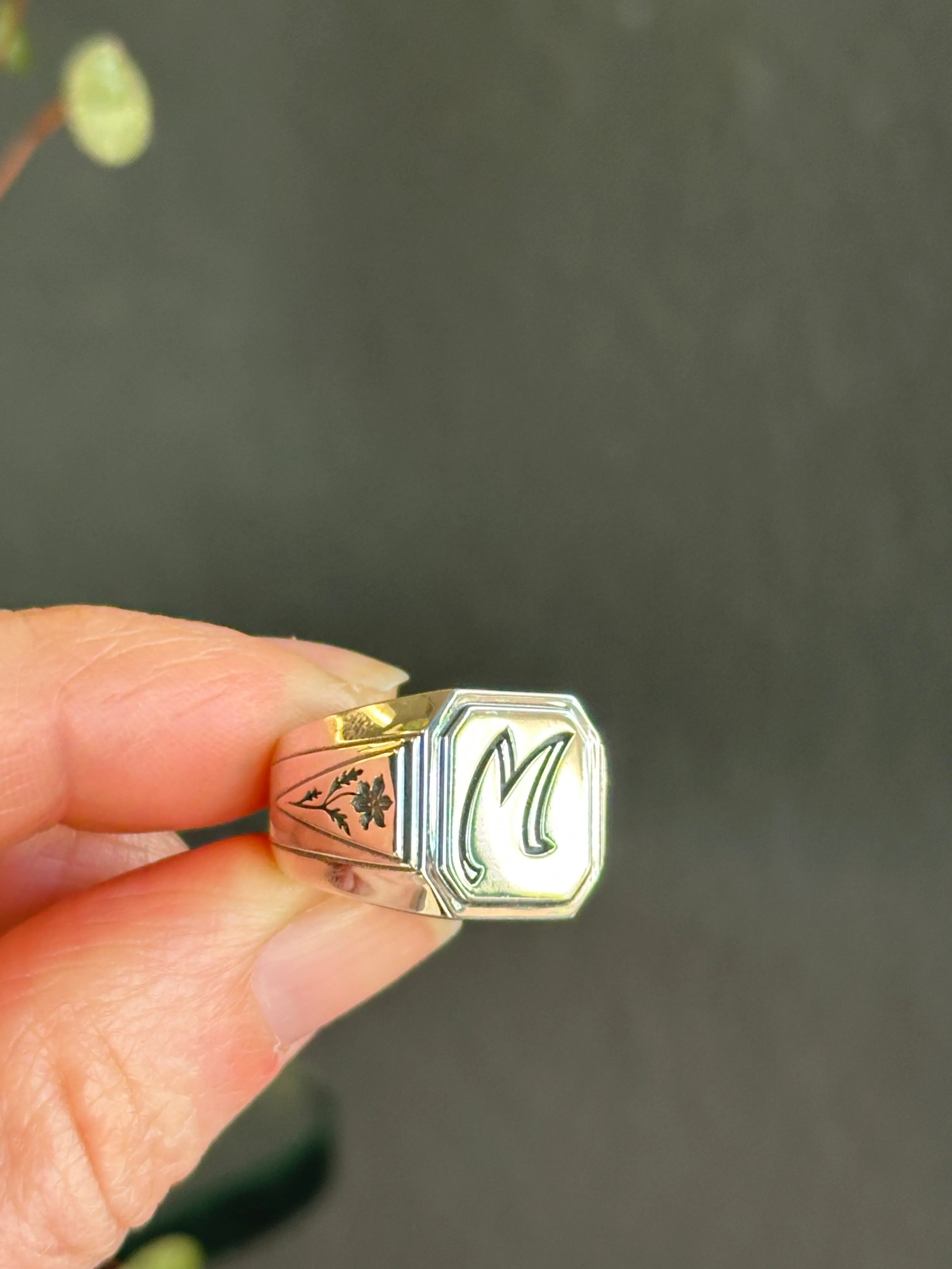 Initial Signet Ring