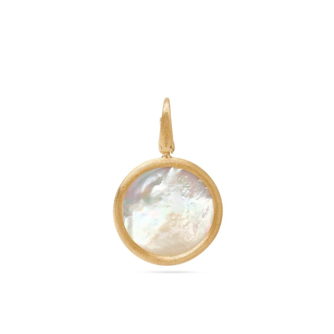 Jaipur 18K Yellow Gold Mother of Pearl Medium Stackable Pendant