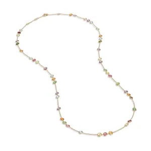 Jaipur Color Collection 18K Yellow Gold Mixed Gemstone Small Bead Long Necklace